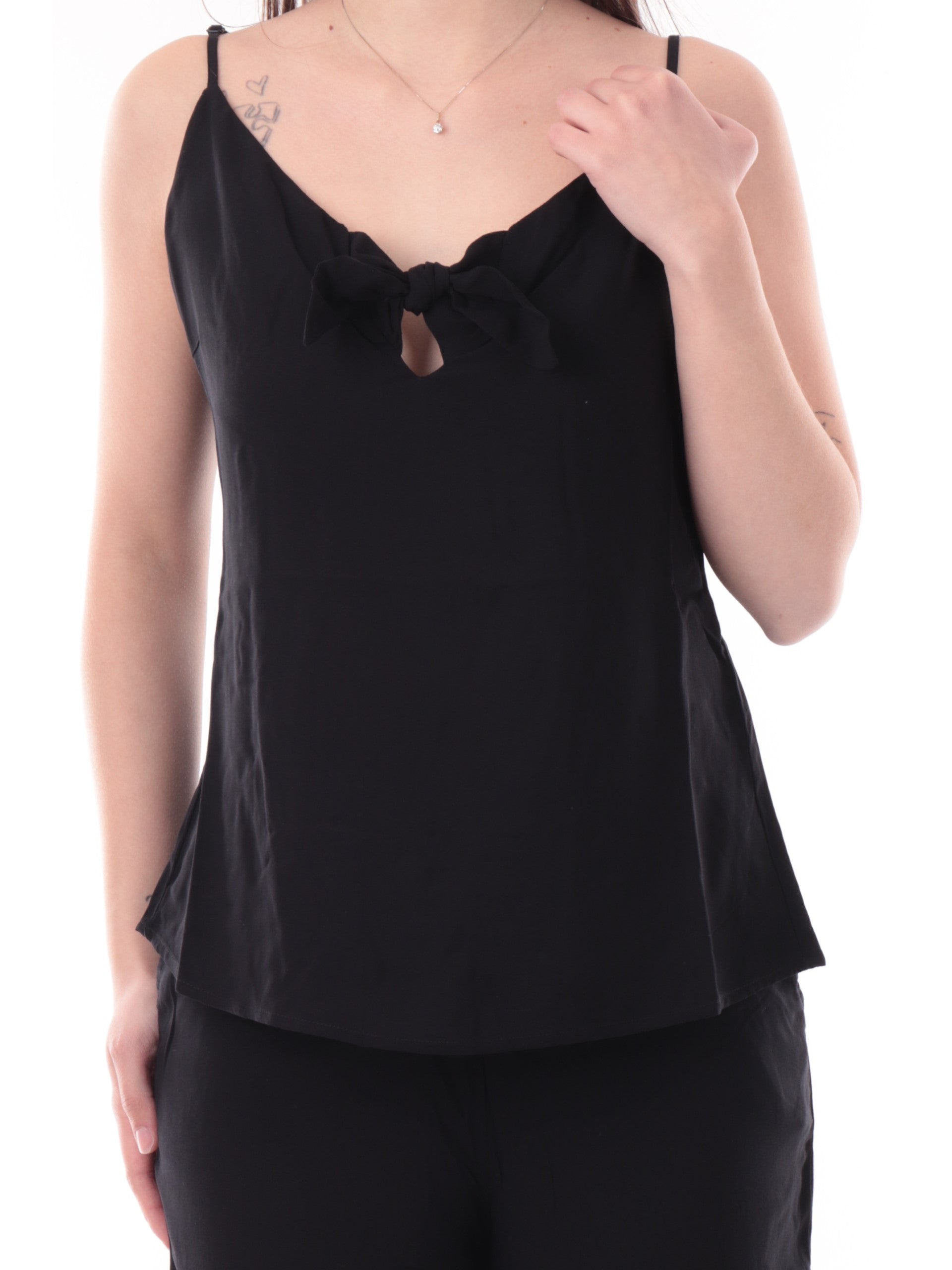 ONLY Canottiera Donna In Cotone Elastico - Confezione Da 2 Pezzi In Tinta Unita