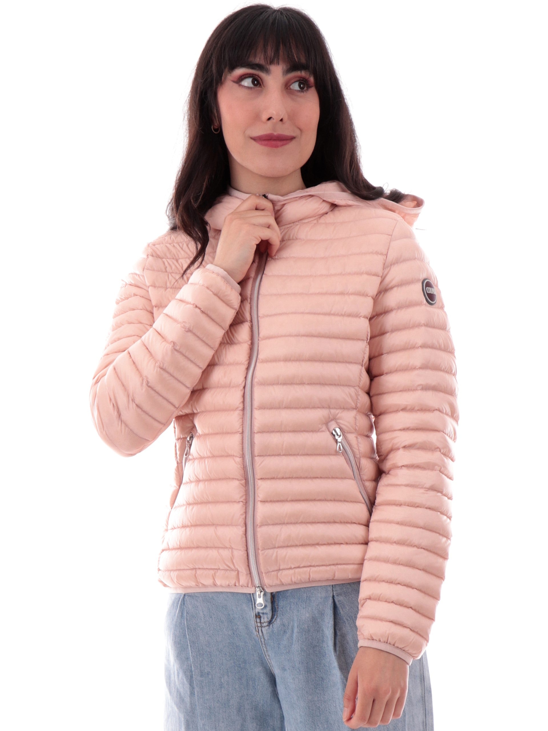 Hood Piumino Colmar Zip Laterale Piumino Colmar Rosa Da Donna 100
