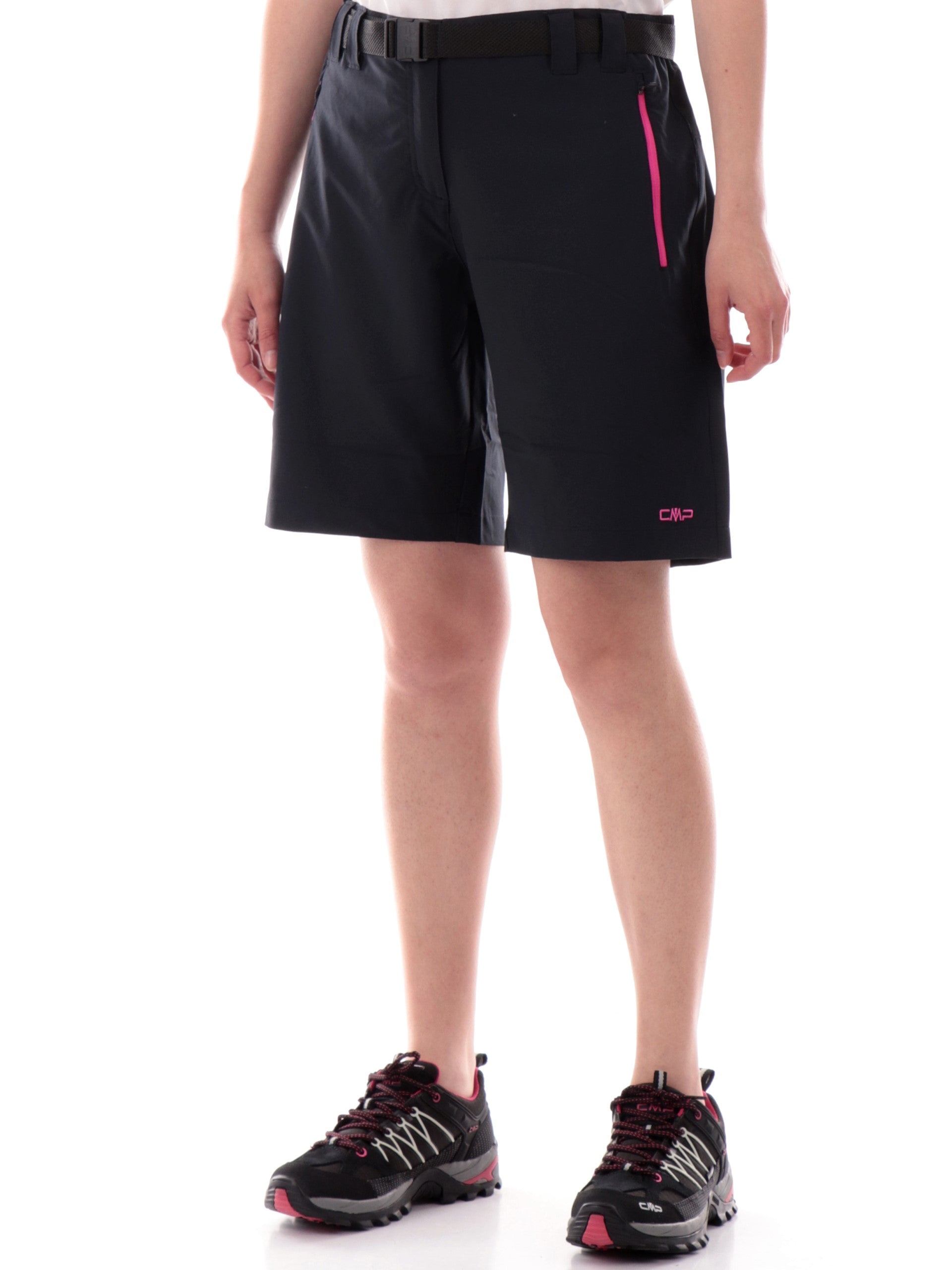 Bermuda Donna CMP - Cotone Elasticizzato, Vita Media, Zip E Bottone, Tasc Laterali - Foto 4