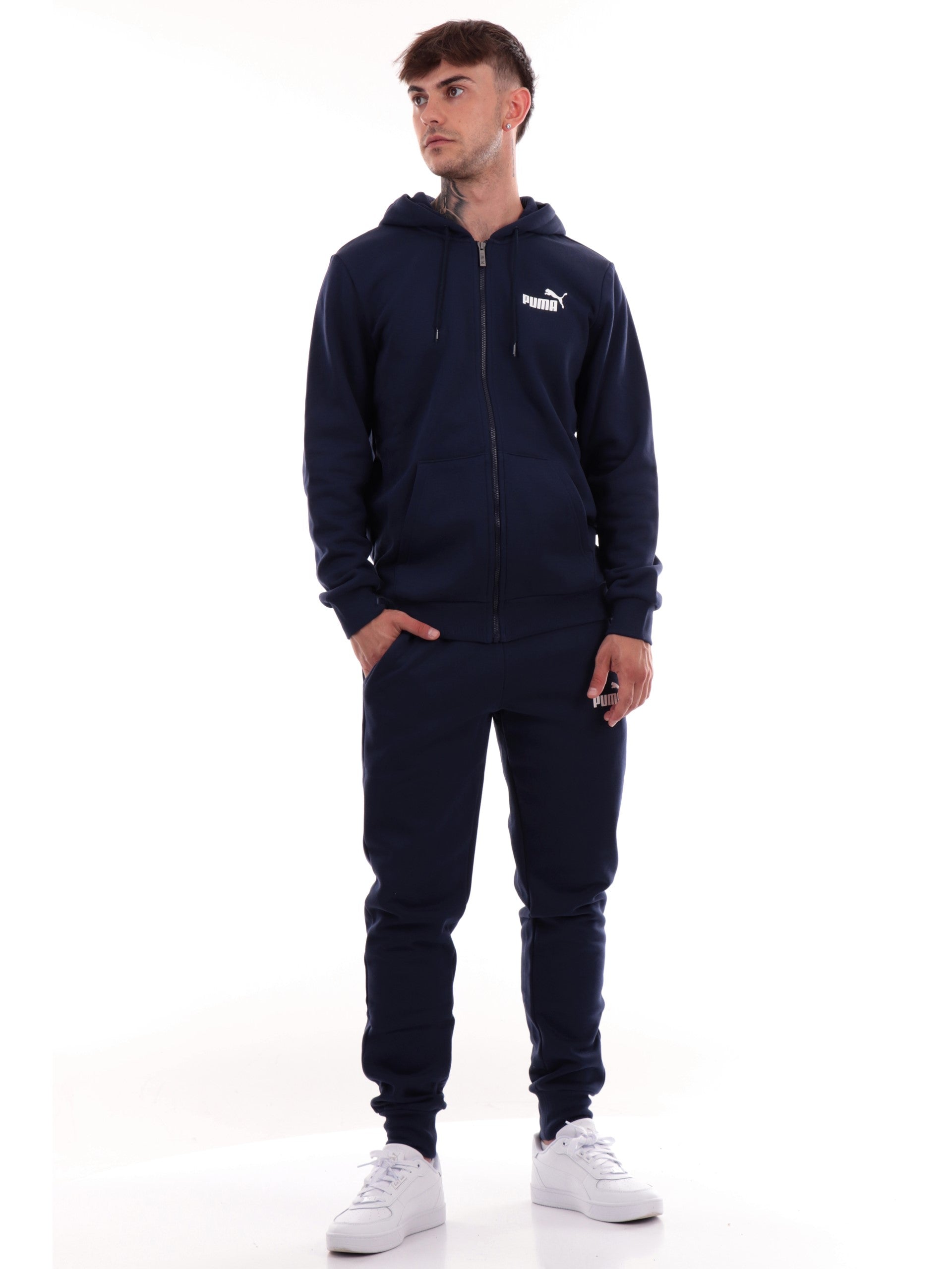 90 Taglia Felpa Puma Bianca E Blu Felpa Puma Blu Da Uomo Con Zip