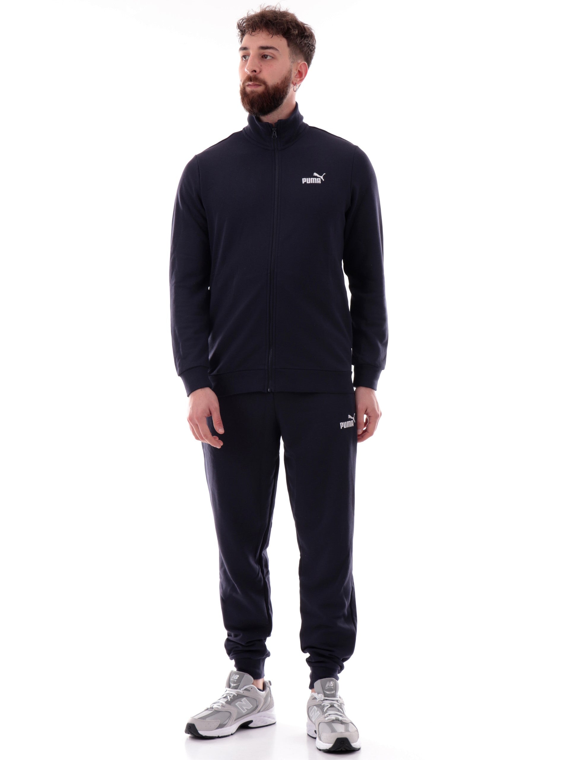 Tuta completa Puma blu da uomo full zip Ess 684848 – Sir126