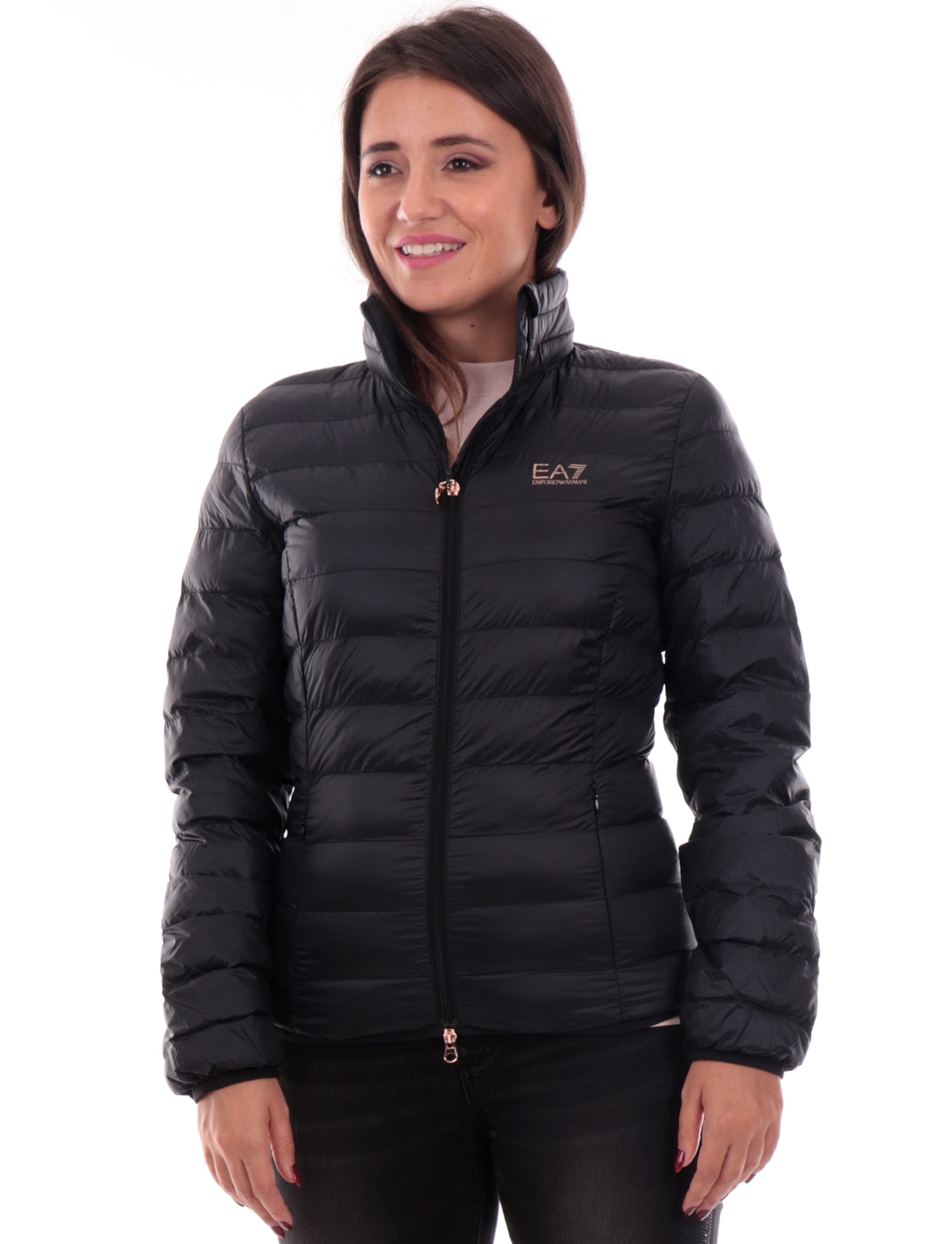 Giubbotto Armani Cappuccio Armani Piumino Emporio Armani EA7 Nero