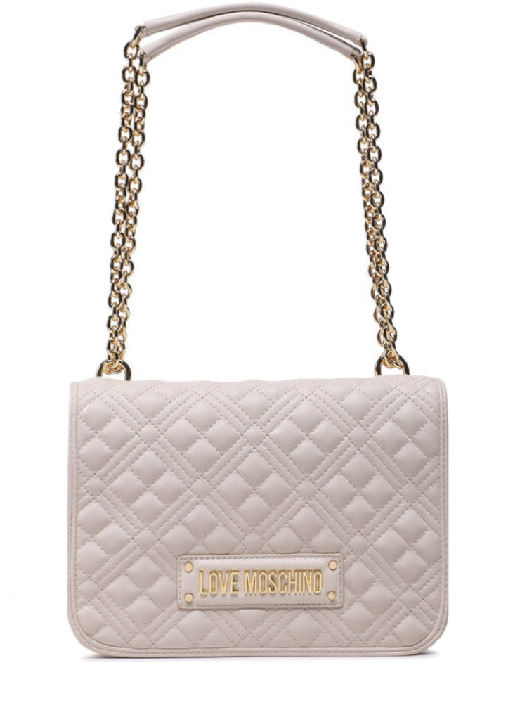 Moschino Quilted Tracolla I Love Moschino Cream Moschino Women's