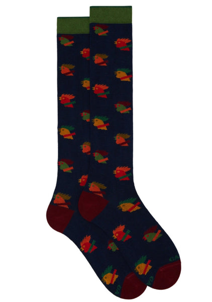 Calzini Gallo blu con fantasia galli da uomo AP514272 – Sir126