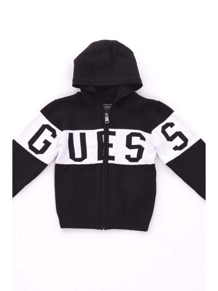 Felpa Guess Nera Uomo Felpa Guess Nera Da Bambino Con Cappuccio E