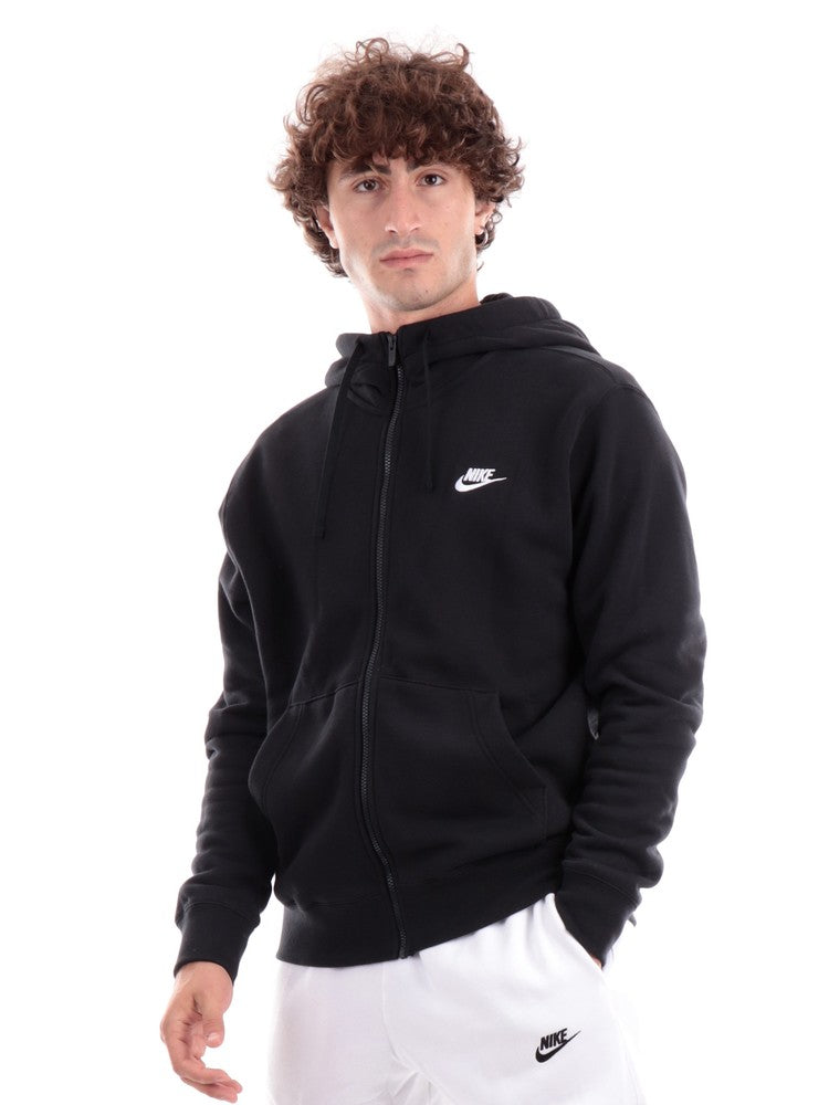 Hoodie Felpa Nike Con Cappuccio Nera Felpa Nike Nera Da Uomo Full