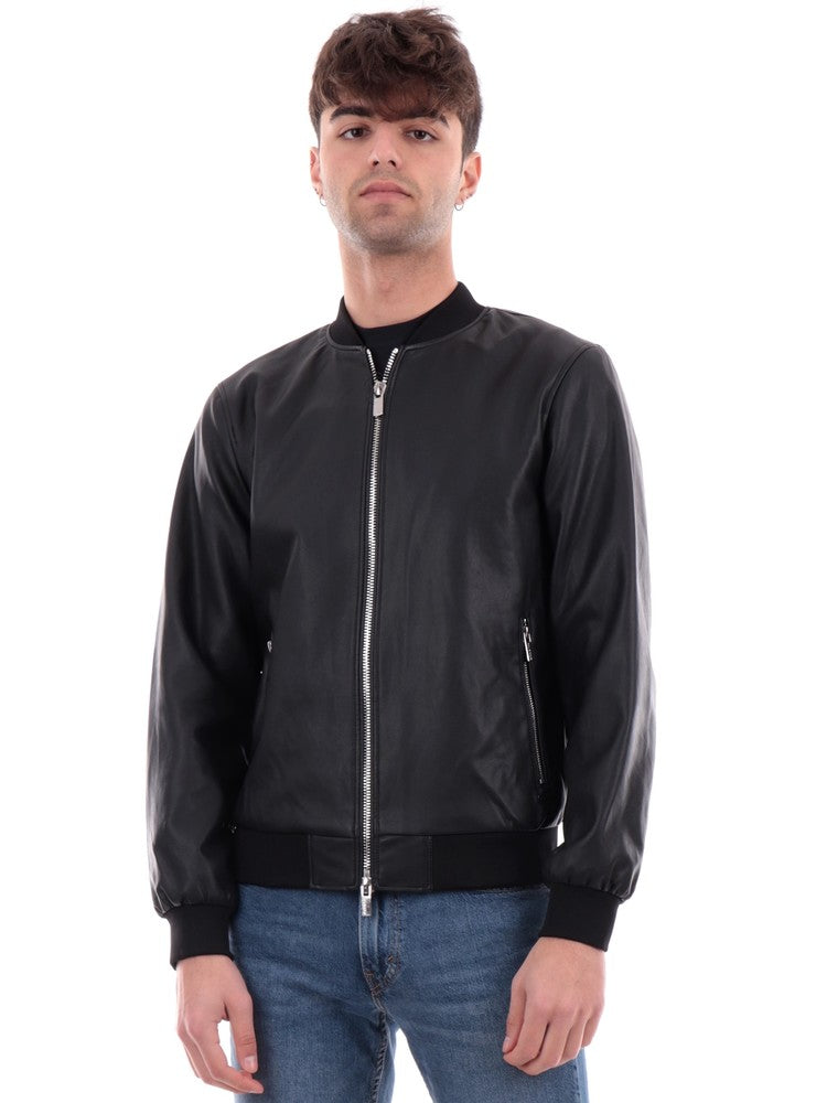 Black Markup jacket for men Faux Leather MK14005 – Sir126
