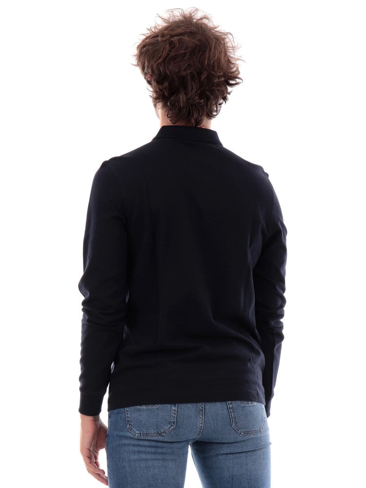 Fred Perry Polo Long Sleeves for Men plain blue Shirt M6006