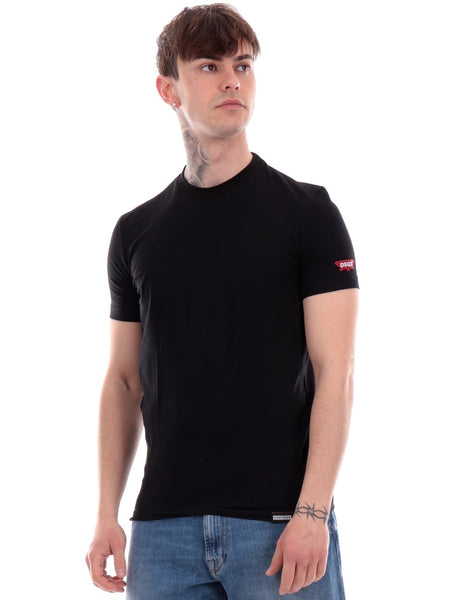 T-Shirt Uomo DSQUARED2 Manica Corta, Modello D9M205190, Colore Nero, Cotone