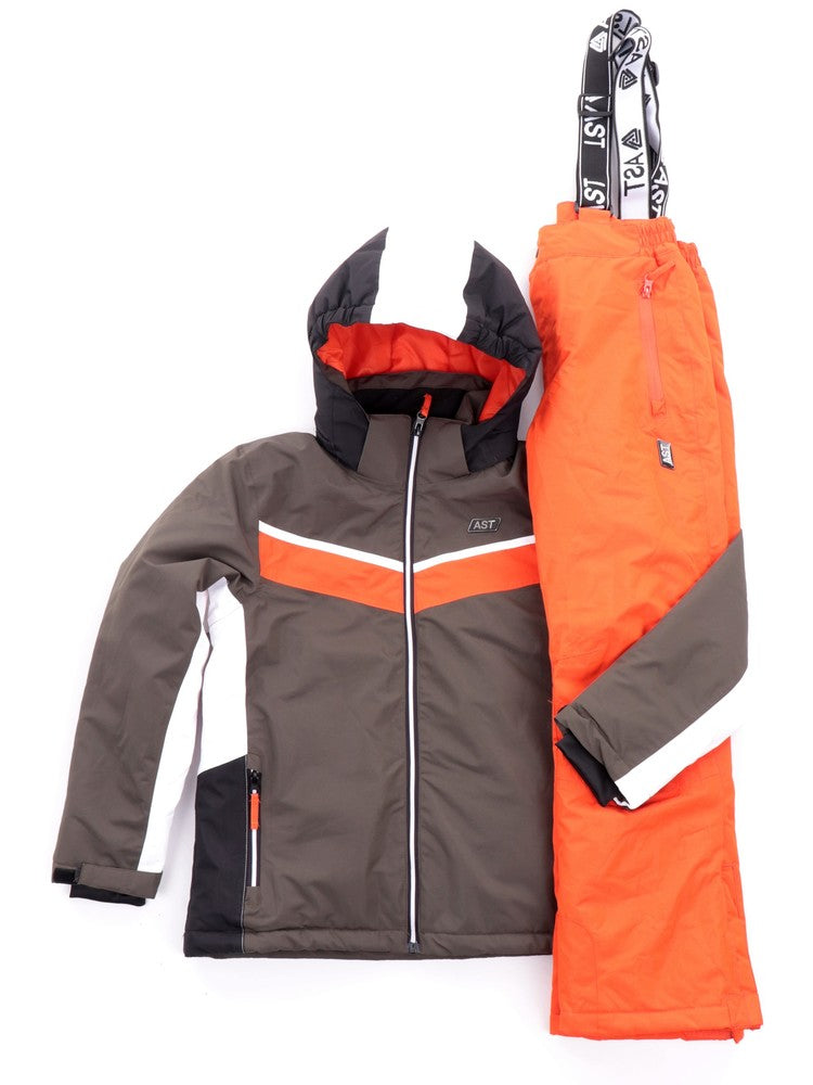 Completo Sci Ast Ski Tuta Da Sci Ast Bambina AST Green And Orange