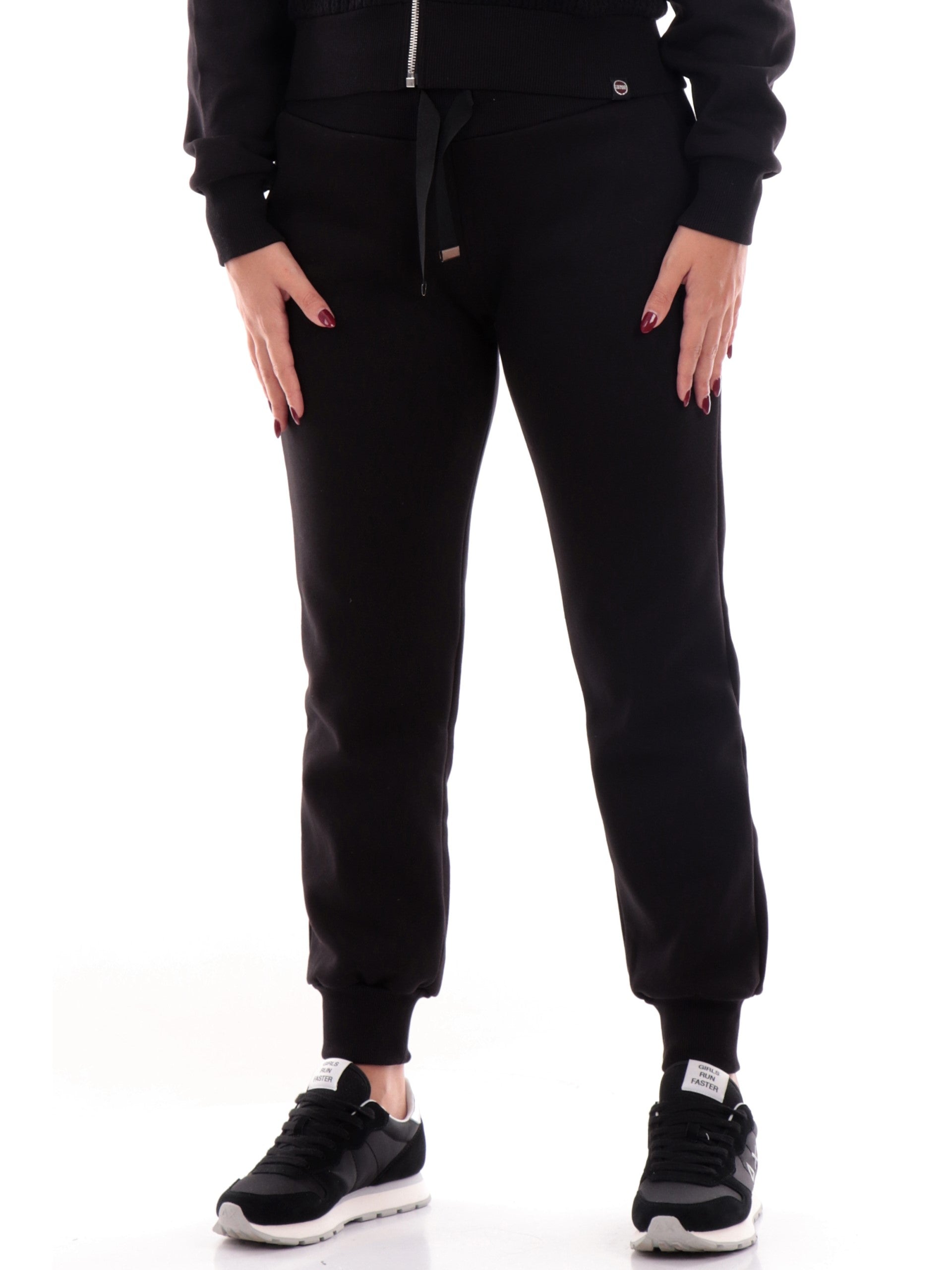 Pantaloni tuta Colmar neri da donna polsini elasticizzati 92684YR