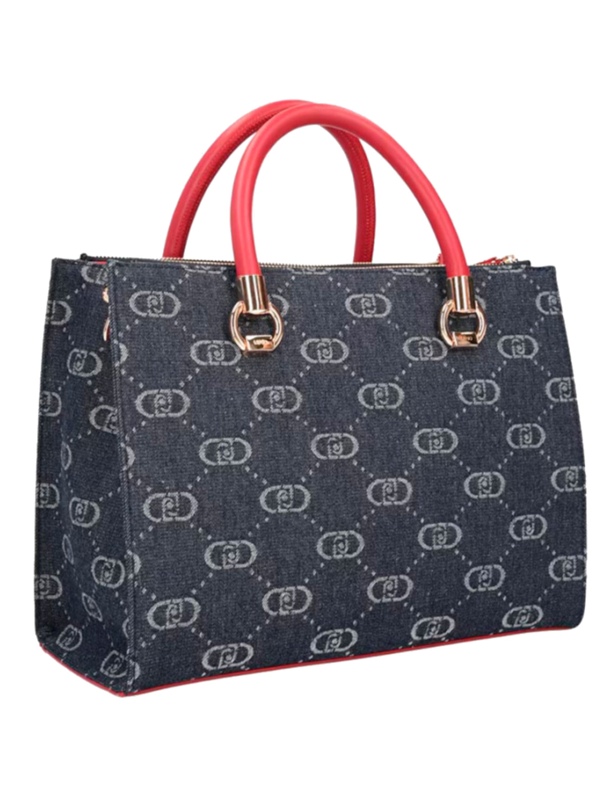 Borsa Liu Jo blu jeans M Satchel da donna con tracolla e pochette