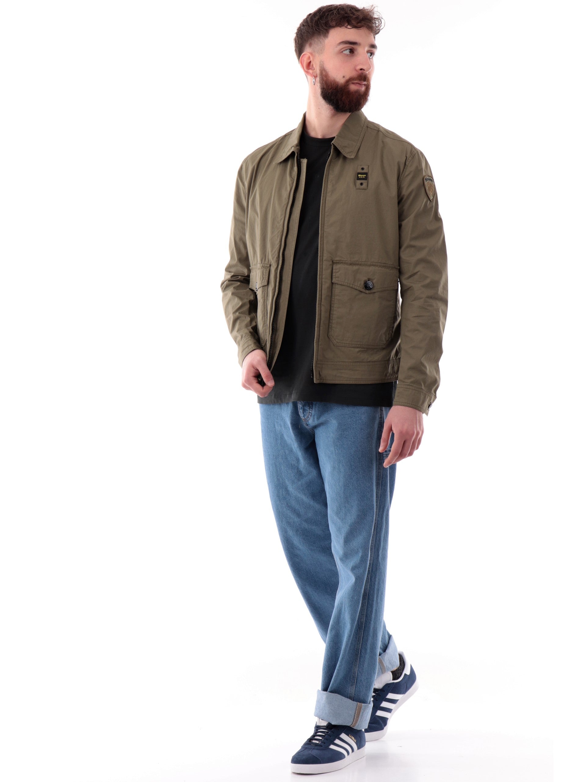 Giubbotto Blauer Uomo Verde Militare Giacca Blauer Verde Militare