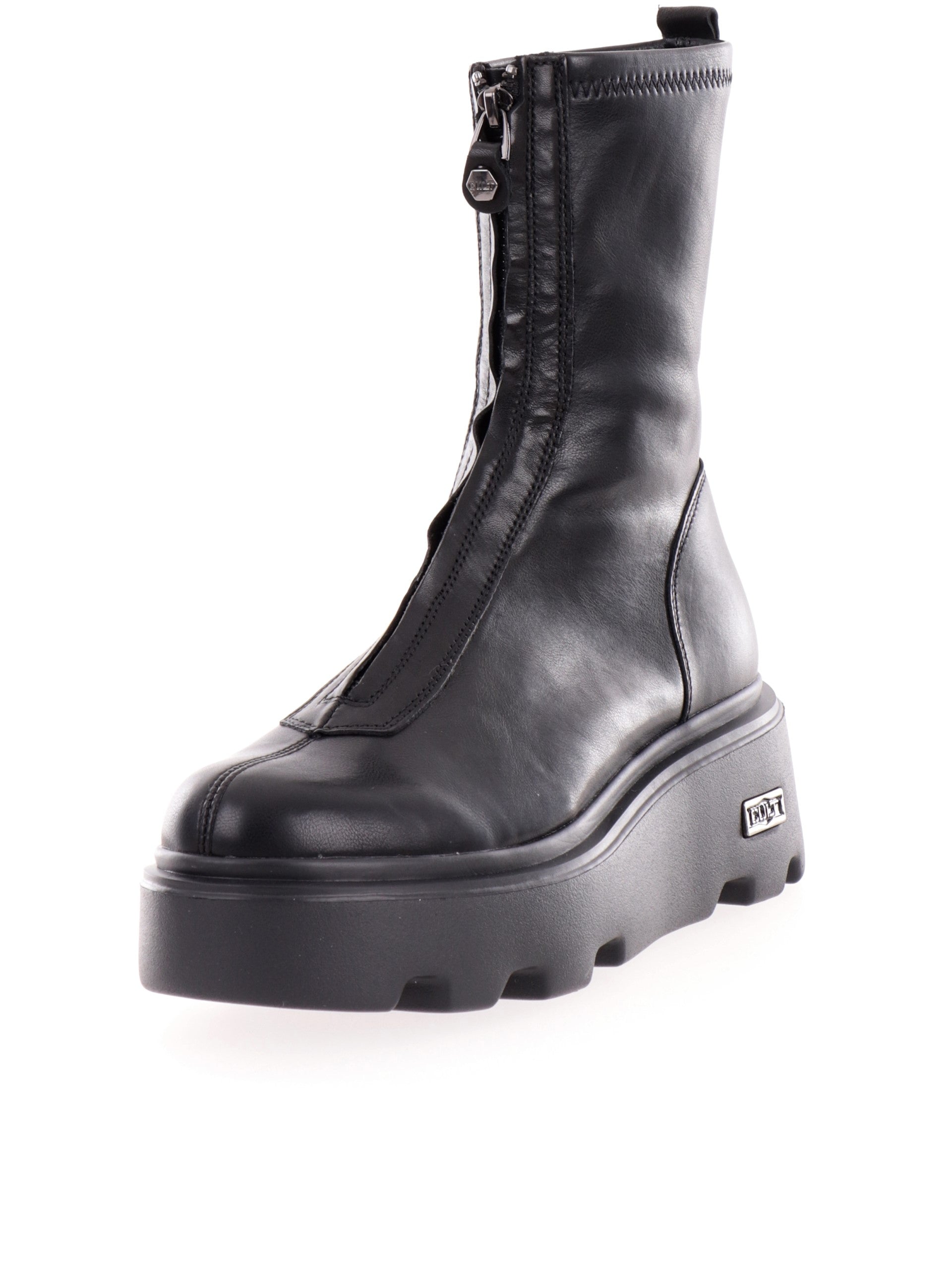 Mou Eskimo 18 Stivaletti Donna In Pelle E Lana - Colore Marrone - Altezza Gambale 15 Cm