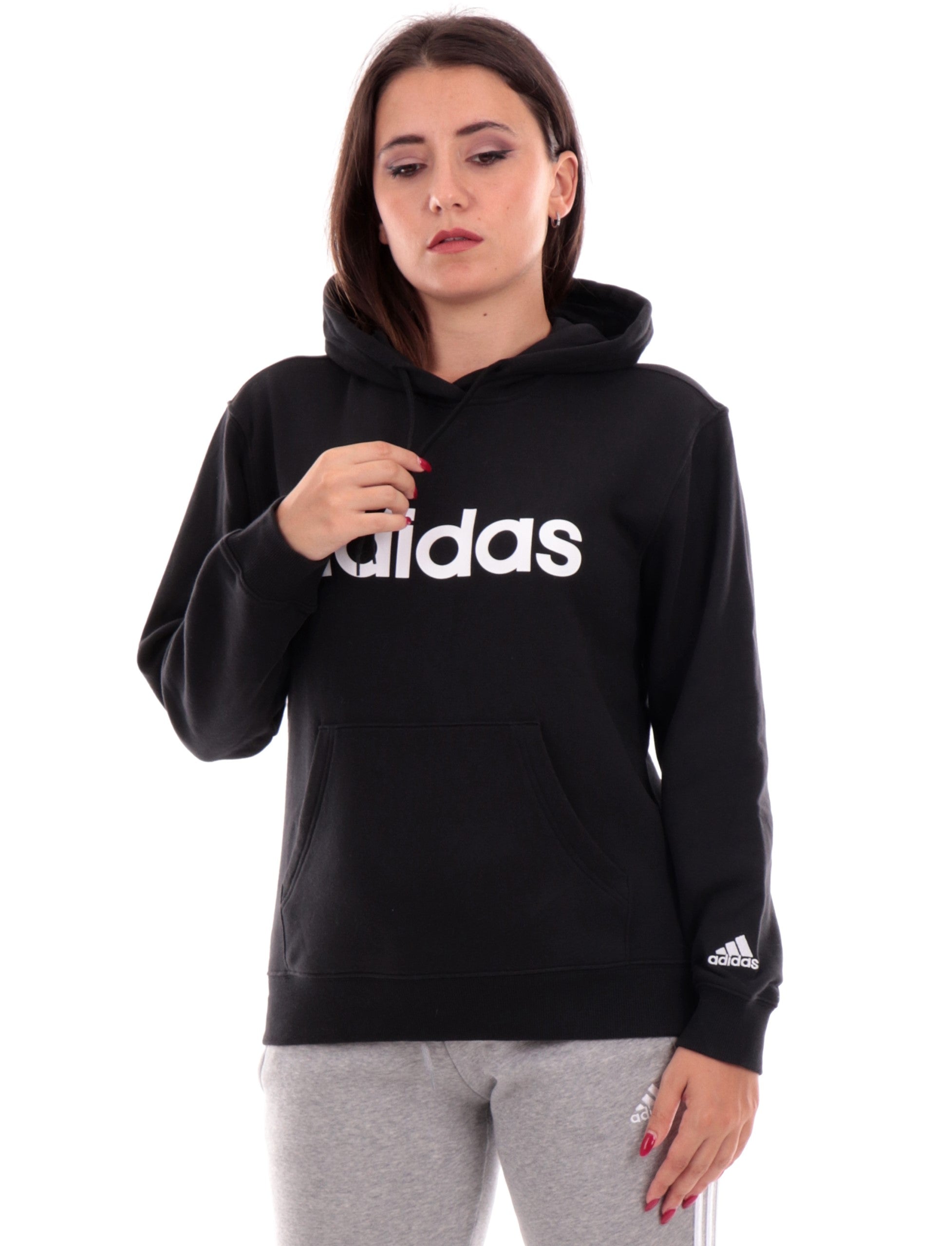 Felpa Adidas Nera Donna Felpa Adidas Con Zip Nera Da Donna Con