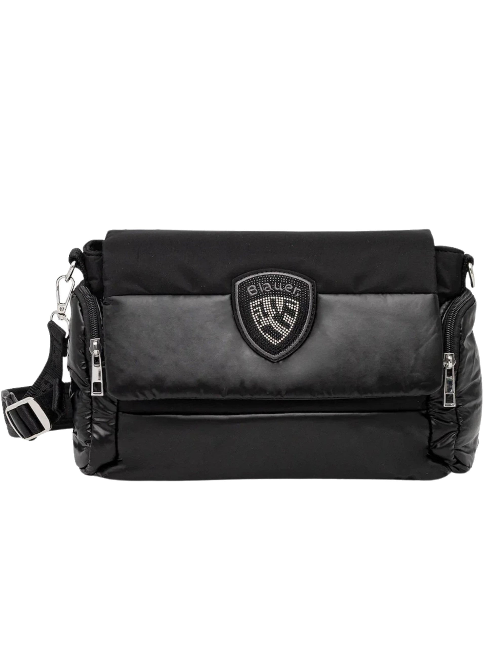 Borsa tracolla Blauer piumino ad onde nera JENNA02BLK – Sir126