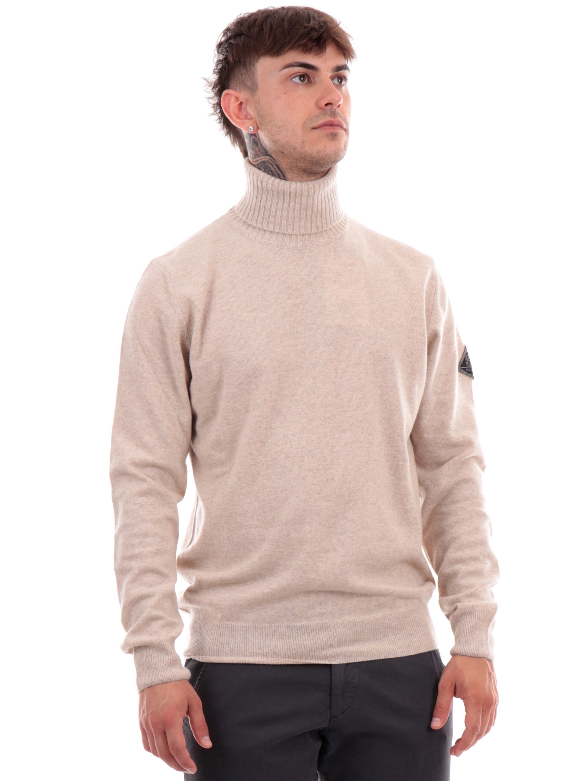 COOFANDY Maglione Uomo Girocollo Slim Fit - Morbido A Maglia Leggera, Maniche Lunghe, Bianco, Taglia M