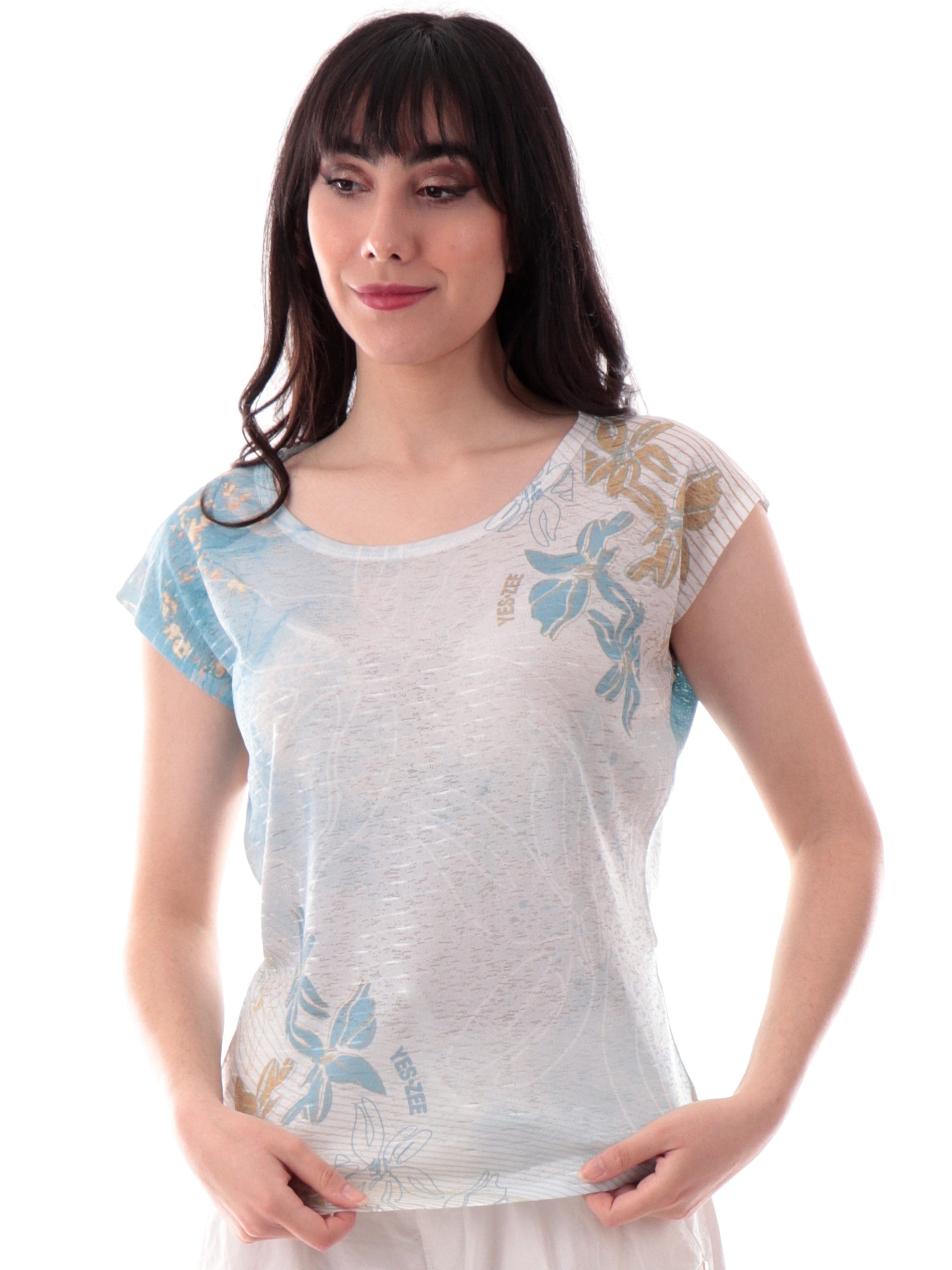 Magliette Outlet Maglie Yes Zee Maglia Yes Zee Verde Acqua Da