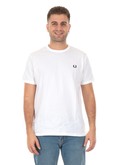 t-shirt fred perry bianca da uomo m3519 