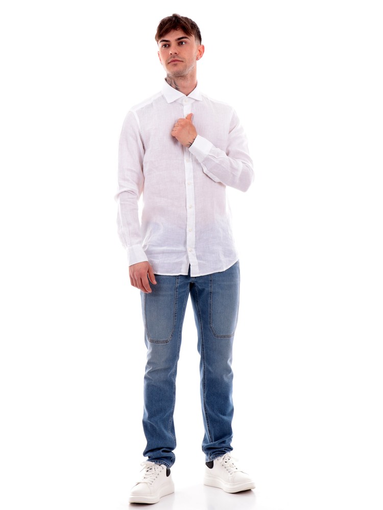 camicia-bastoncino-da-uomo-bianca-di-lino-b050
