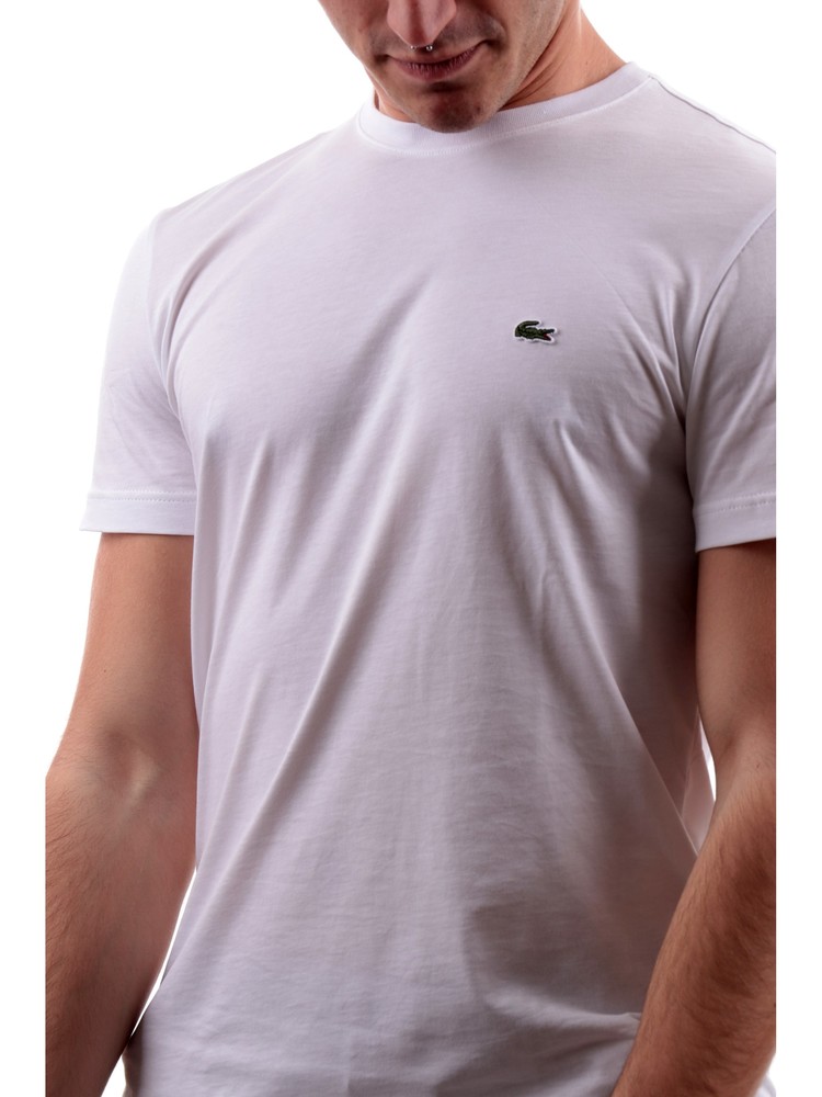 TH2691 T-Shirt da Uomo di Lacoste in Bianco Uomo Abbigliamento da T-shirt da T-shirt a manica corta 