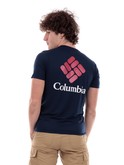 t-shirt columbia maxtrail blu da uomo eo0293 