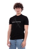 t-shirt armani exchange nera da uomo 8nzt76z8h4z 