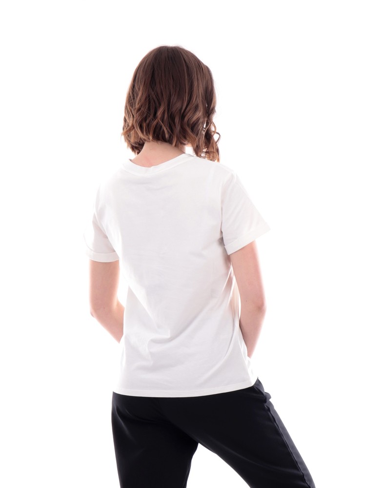Liu+Jo+JeansLiu Jo T-Shirt Liu Jo Bianco da Donna a Manica Corta con Tasca Stampata sul Davanti Donna T-Shirt 
