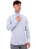 camicia bastoncino celeste da uomo b03 