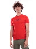 t-shirt trekking cmp rossa da uomo 39t7117p 