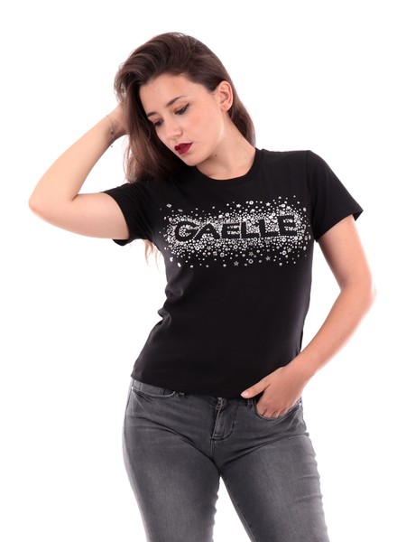 t-shirt-gaelle-nera-da-donna-con-scritta-logo-strass-e-borchie-gbdp14094