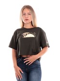 t-shirt nike crop grigia da donna con grafica sole dq3309 