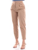 pantaloni yes zee beige da donna tipo chinos con pinces p389hp00 