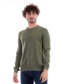 maglione blauer verde militare da uomo m maglia girocollo m01416006233 