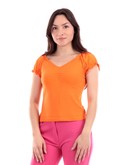 t-shirt xt studio arancione da donna slim tshirt st3012j41801 