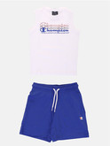 canotta + shorts champion bianchi e blu da bambino 306317 