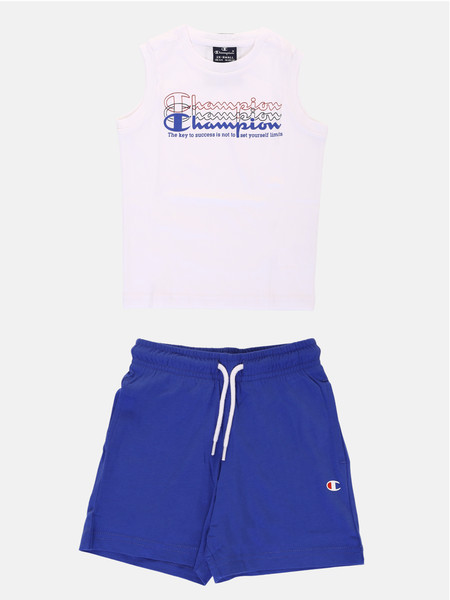 canotta-plus-shorts-champion-bianchi-e-blu-da-bambino-306317