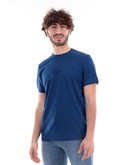 t-shirt fred perry blu da uomo con logo m4580 