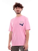 t-shirt jack and jones rosa da uomo, maxi stampa 12230007 