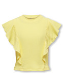 t-shirt only gialla da bambina con maniche a balze 15291900 