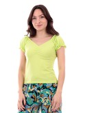 t-shirt xt studio verde da donna slim tshirt st3012j41801 