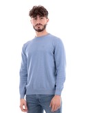 maglione barbour blu da uomo pima cotton crew mkn0932 