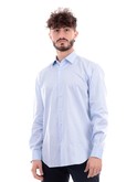 camicia marcus celeste da uomo camicia twill regular fit 028010tb86l 