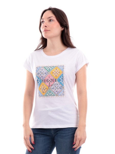 t-shirt-yes-zee-bianca-da-donna-girocollo-t257t9030