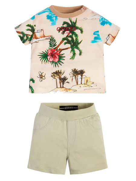 set-guess-t-shirt-plus-shorts-marroni-e-verdi-da-bambino-i3gg07k8hm3