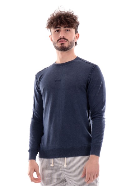 maglione-guess-blu-da-uomo-logo-ricamato-m3gr07z3621