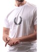 t-shirt-fred-perry-bianca-da-uomo-laurel-wreath-m5632