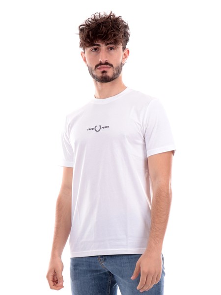t-shirt-fred-perry-bianca-da-uomo-con-logo-m4580