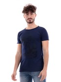 t-shirt fifty four blu da uomo flusht396 