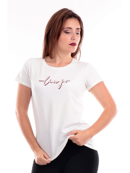 t-shirt-liu-jo-bianco-panna-da-donna-tf3084j0088
